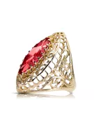 Ring Ruby 14K Yellow gold Vintage Jewlery vrc090y